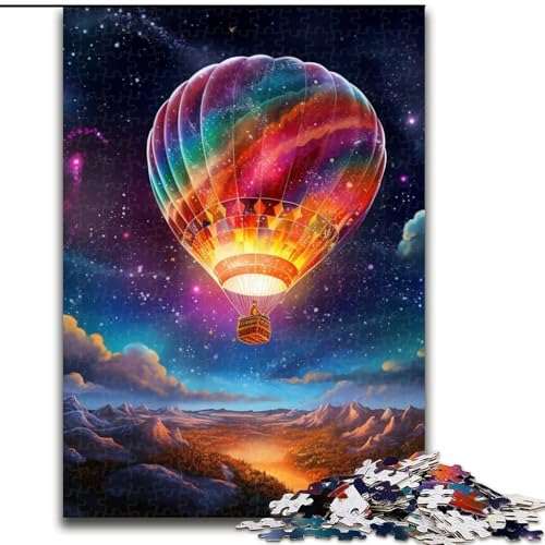 Puzzle für Erwachsene, 1000 Teile, Galaxie-Heißluftballon, Kartonpuzzle, pädagogisches und unterhaltsames Indoor-Spiel zur Heimdekoration (Größe 26x38cm) von WGLINGX