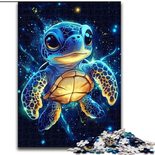 Puzzle für Erwachsene, 1000 Teile, Galaxie-Schildkröte, Puzzle für Erwachsene, 1000 Teile, für Teenager, Familien-Lernspiele, Heimdekoration, Geschenk (Größe 26x38cm) von WGLINGX