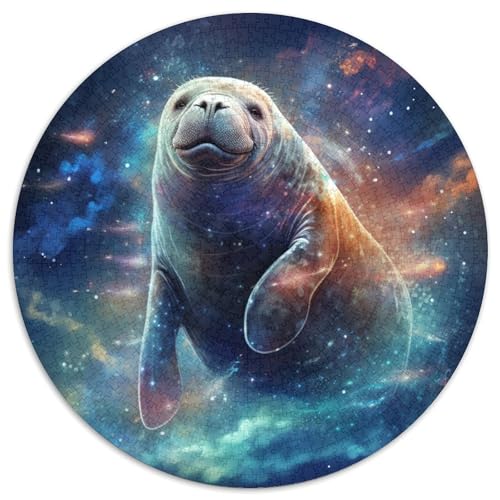 Puzzle für Erwachsene, 1000 Teile, Galaxie-Seekuh-Puzzle aus Pappe mit interaktivem Familienspiel, Kinder ab 14 Jahren (67,5 x 67,5 cm) von WGLINGX