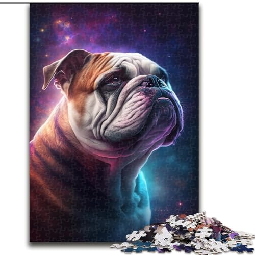 Puzzle für Erwachsene, 1000 Teile, Galaxy Bulldog, Holzpuzzle, DIY-Heimdekoration, Denksportspiel für Teenager (Größe 50x75cm) von WGLINGX