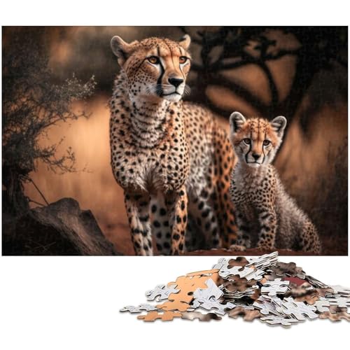 Puzzle für Erwachsene, 1000 Teile, Gepard mit Jungtier, Lernspielzeug, tolle Geschenke für Weihnachten, Größe 50 x 75 cm Puzzle für Erwachsene, 1000 Teile, Gepard mit Jungtier, Lernspielzeug, tolle Geschenke für Weihnachten, Größe 50 x 75 cm von WGLINGX