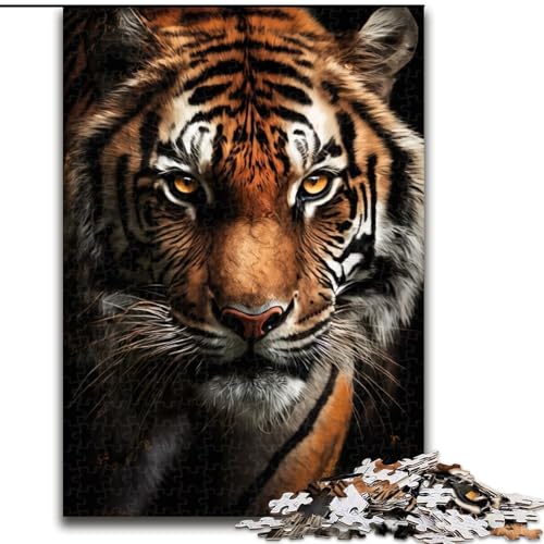 Puzzle für Erwachsene, 1000 Teile, Gesicht des Tigers, Holzpuzzle, Geburtstage, Weihnachten, Halloween, Thanksgiving, Ostern, Größe 50x75cm Puzzle für Erwachsene, 1000 Teile, Gesicht des Tigers, Holzpuzzle, Geburtstage, Weihnachten, Halloween, Thanksgiving, Ostern, Größe 50x75cm von WGLINGX