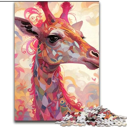 Puzzle für Erwachsene, 1000 Teile, Giraffe, 1000-teiliges Puzzle für Teenager, Lernspiele, Geschenke (Größe 26x38cm) von WGLINGX