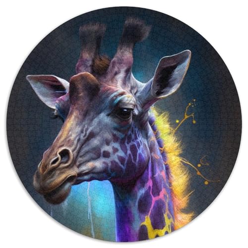 Puzzle für Erwachsene, 1000 Teile, Giraffen-Malpuzzle für Erwachsene, für Jugendliche, Lernspiele, Geschenke (67,5x67,5cm) von WGLINGX