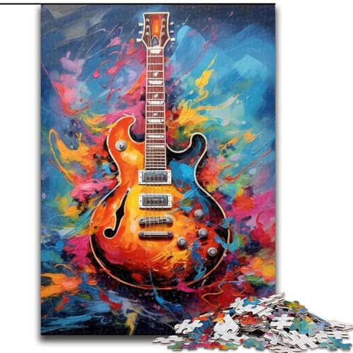 Puzzle für Erwachsene, 1000 Teile, Gitarre, anspruchsvolle Puzzles, Geburtstage, Feiertage und Heimdekoration (Größe 50x75cm) von WGLINGX