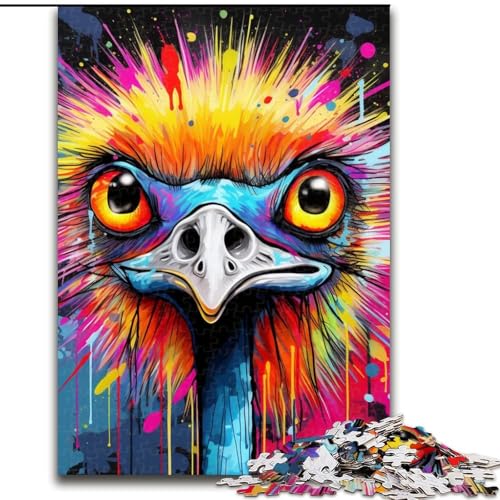 Puzzle für Erwachsene, 1000 Teile, Graffiti-Malerei, Mops-Puzzle, anspruchsvolles DIY-Denkspiel, interaktives Familienspiel (Größe 26x38cm) von WGLINGX