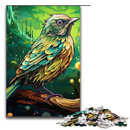Puzzle für Erwachsene, 1000 Teile, Grüner Spatz, Heimdekoration, Puzzle, Spielzeug, (Größe 50 x 75 cm) von WGLINGX