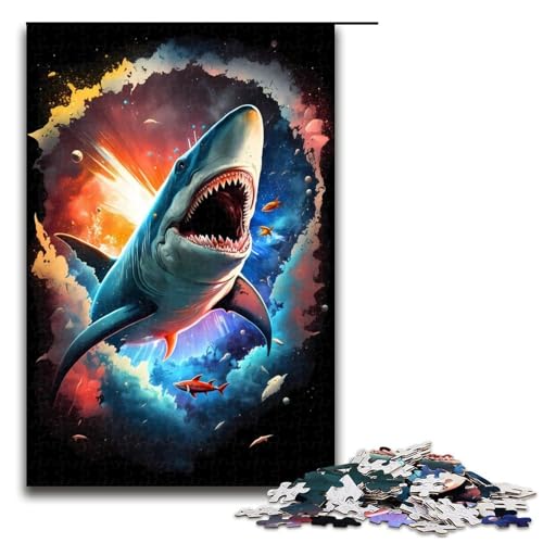 Puzzle für Erwachsene, 1000 Teile, Hai-Mythos, Heimdekoration, Puzzle, Spielzeug, (Größe 50 x 75 cm) von WGLINGX