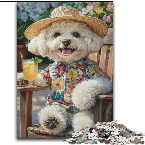 Puzzle für Erwachsene, 1000 Teile, Happy Dog, Puzzle für Erwachsene, 1000 Teile, für Teenager, Familien-Lernspiele, Heimdekoration, Geschenk (Größe 50x75cm) von WGLINGX