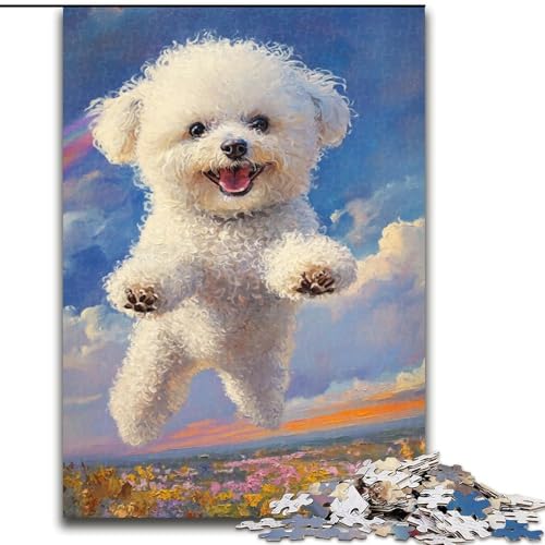 Puzzle für Erwachsene, 1000 Teile, Happy Dog, Puzzle für Erwachsene, 1000 Teile, für Teenager, Familien-Lernspiele, Heimdekoration, Geschenk (Größe 50x75cm) von WGLINGX