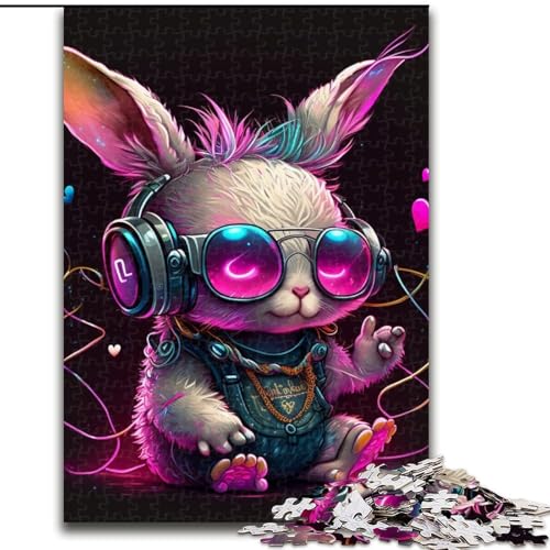Puzzle für Erwachsene, 1000 Teile, Hase, Unmögliches Puzzle für Erwachsene, Kinder ab 14 Jahren (Größe 50x75cm) von WGLINGX