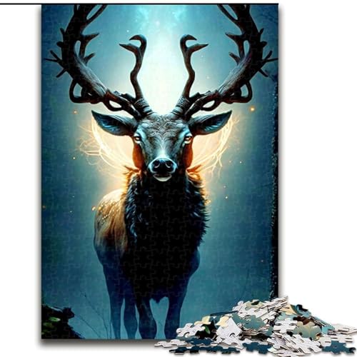 Puzzle für Erwachsene, 1000 Teile, Hirsch, 1000-teiliges Puzzle für Erwachsene, Lernspiel, Herausforderungsspielzeug (Größe 26x38cm) von WGLINGX