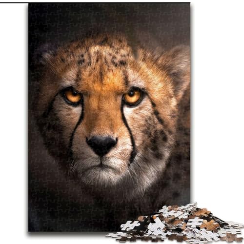 Puzzle für Erwachsene, 1000 Teile, Holzpuzzle mit wütendem Gepardenporträt, perfekt für Familienspaß an Geburtstagen und Weihnachten, Größe 26x38cm Puzzle für Erwachsene, 1000 Teile, Holzpuzzle mit wütendem Gepardenporträt, perfekt für Familienspaß an Geburtstagen und Weihnachten, Größe 26x38cm von WGLINGX
