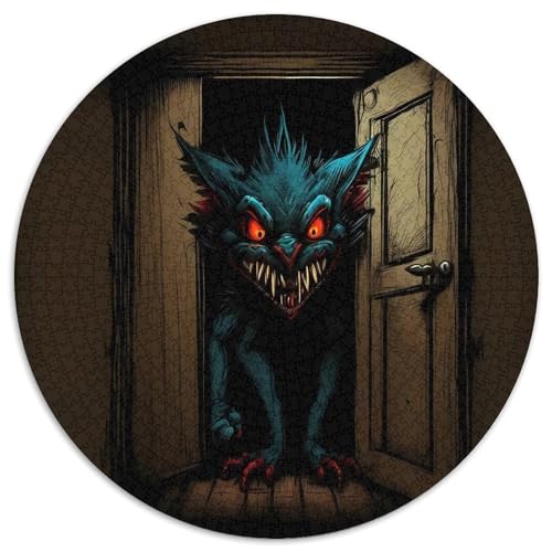 Puzzle für Erwachsene, 1000 Teile, Horror-Art-Puzzle aus Karton mit interaktivem Familienspiel, Kinder ab 14 Jahren (67,5 x 67,5 cm) von WGLINGX