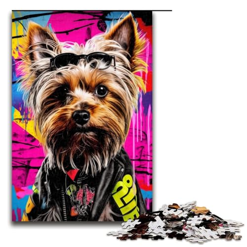 Puzzle für Erwachsene, 1000 Teile, Hundepuzzle für Erwachsene, Holzpuzzle, Lernspiel (Größe 50 x 75 cm) von WGLINGX