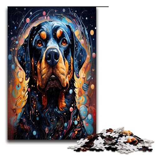 Puzzle für Erwachsene, 1000 Teile, Hundepuzzle für Erwachsene, Holzpuzzle, Lernspiel (Größe 50 x 75 cm) von WGLINGX
