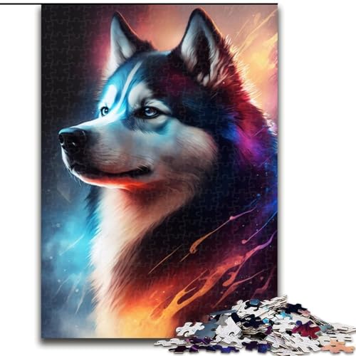 Puzzle für Erwachsene, 1000 Teile, Husky-Hund, schwierige Puzzles für Erwachsene, Lernspiele, Heimdekoration (Größe 26x38cm) von WGLINGX