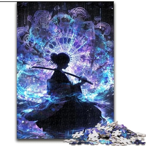 Puzzle für Erwachsene, 1000 Teile, Japanisches Anime-Mädchen, 1000-teiliges Puzzle für Erwachsene, perfekt für Teenager und Familienspaß, Geburtstage (Größe 26x38cm) von WGLINGX
