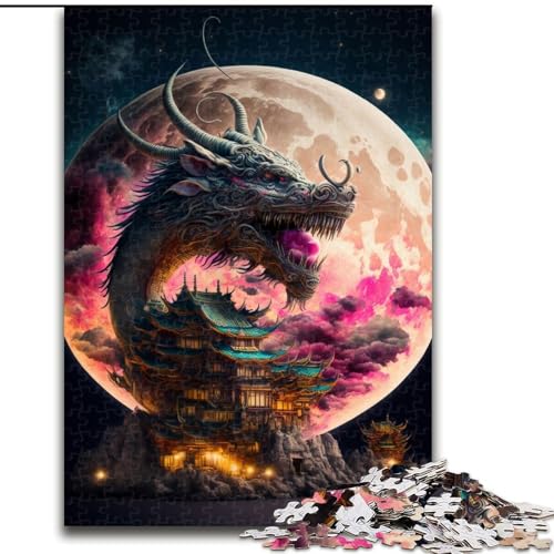 Puzzle für Erwachsene, 1000 Teile, Japanisches Drachen-Puzzle für Erwachsene, anspruchsvolles Denkspiel für Teenager, perfekt als Heimdekoration oder Geschenk, Größe 50x75cm von WGLINGX