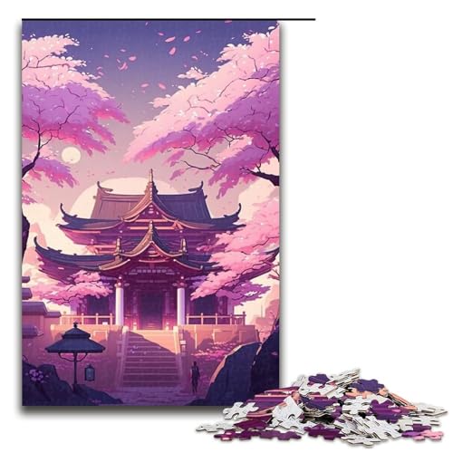 Puzzle für Erwachsene, 1000 Teile, Japanisches Puzzle, Holzpuzzle für Erwachsene, Erwachsene (Größe 50 x 75 cm) von WGLINGX