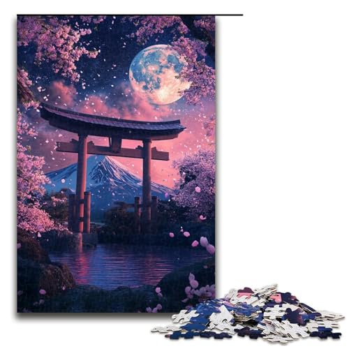 Puzzle für Erwachsene, 1000 Teile, Japanisches Torii-Tor-Puzzle, Holzpuzzle für Erwachsene, Erwachsene (Größe 50 x 75 cm) von WGLINGX