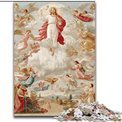 Puzzle für Erwachsene, 1000 Teile, Jesus-Puzzle, 1000 Teile, Heimdekorationsgeschenk, Denkspiel (Größe 50x75cm) von WGLINGX