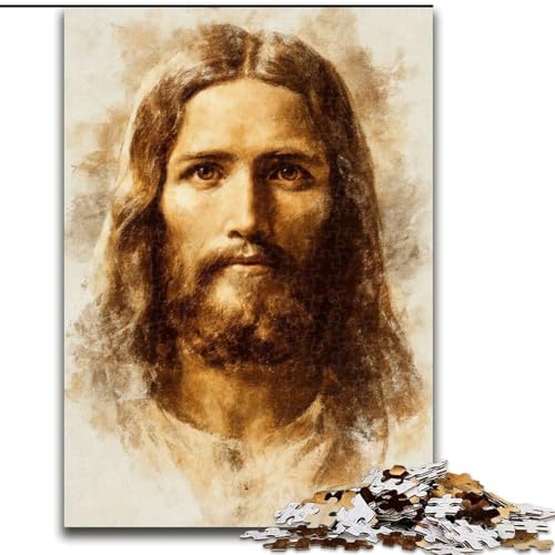Puzzle für Erwachsene, 1000 Teile, Jesus-Puzzle, 1000 Teile, Heimdekorationsgeschenk, Denkspiel (Größe 50x75cm) von WGLINGX