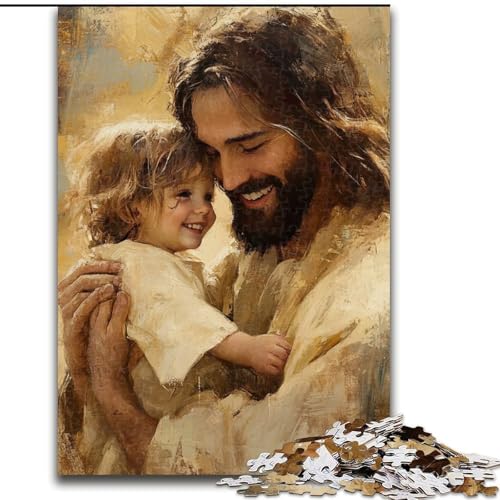 Puzzle für Erwachsene, 1000 Teile, Jesus-Puzzle aus Pappe, Denkspiel für Teenager, Spieleabend mit der Familie (Größe 26x38cm) von WGLINGX