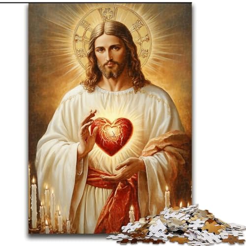 Puzzle für Erwachsene, 1000 Teile, Jesus-Puzzle für Erwachsene, 1000 lustige Geschenke und Aktivitäten für zu Hause (Größe 26x38cm) von WGLINGX