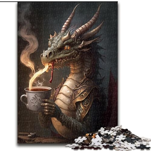 Puzzle für Erwachsene, 1000 Teile, Kaffeedrache, Puzzle für Erwachsene, anspruchsvolles Denkspiel für Teenager, perfekt als Heimdekoration oder Geschenk, Größe 26x38cm Puzzle für Erwachsene, 1000 Teile, Kaffeedrache, Puzzle für Erwachsene, anspruchsvolles Denkspiel für Teenager, perfekt als Heimdekoration oder Geschenk, Größe 26x38cm von WGLINGX