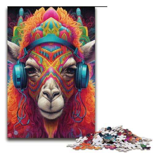Puzzle für Erwachsene, 1000 Teile, Kamel, lustiges Familienpuzzle, Geschenkideen für Teenager ab 14 Jahren, 14,96 x 10,24 Zoll von WGLINGX