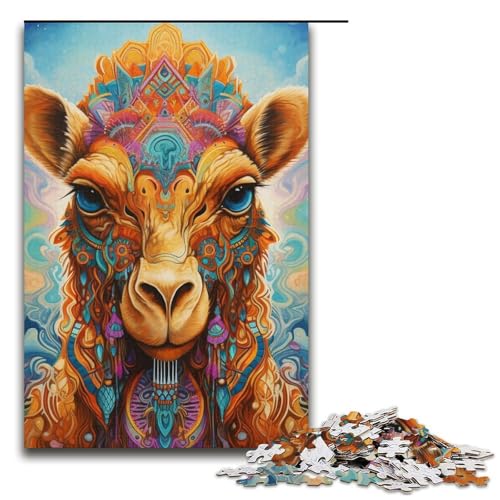 Puzzle für Erwachsene, 1000 Teile, Kamel-Puzzle für Erwachsene, Kartonpuzzle, anspruchsvolles Spiel, 14,96 x 10,24 Zoll von WGLINGX