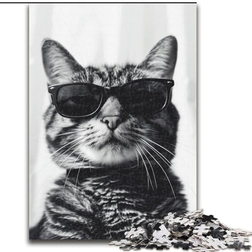 Puzzle für Erwachsene, 1000 Teile, Katze, 1000 Teile, Puzzle für Erwachsene, Lernspiel, Herausforderungsspielzeug (Größe 50x75cm) von WGLINGX