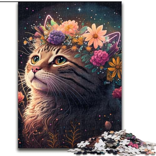 Puzzle für Erwachsene, 1000 Teile, Katze und Blume, Neon, Holzpuzzle, Geburtstage, Weihnachten, Halloween, Thanksgiving, Ostern, Größe 50x75cm Puzzle für Erwachsene, 1000 Teile, Katze und Blume, Neon, Holzpuzzle, Geburtstage, Weihnachten, Halloween, Thanksgiving, Ostern, Größe 50x75cm von WGLINGX