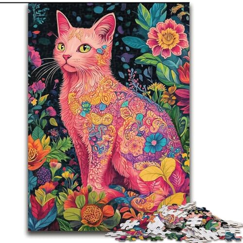 Puzzle für Erwachsene, 1000 Teile, Katzenkunst, 1000 Teile, Puzzle für Erwachsene, Lernspiel, Herausforderungsspielzeug (Größe 26x38cm) von WGLINGX