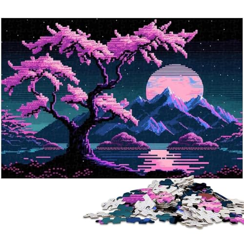 Puzzle für Erwachsene, 1000 Teile, Kirschblütenbaum-Puzzle, Quizspiel, ganze Familie, Größe 38 x 26 cm Puzzle für Erwachsene, 1000 Teile, Kirschblütenbaum-Puzzle, Quizspiel, ganze Familie, Größe 38 x 26 cm von WGLINGX