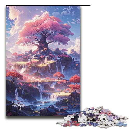 Puzzle für Erwachsene, 1000 Teile, Kirschblütenbaum-Puzzle für Erwachsene, Kartonpuzzle, anspruchsvolles Spiel, 14,96 x 10,24 Zoll Puzzle für Erwachsene, 1000 Teile, Kirschblütenbaum-Puzzle für Erwachsene, Kartonpuzzle, anspruchsvolles Spiel, 14,96 x 10,24 Zoll von WGLINGX