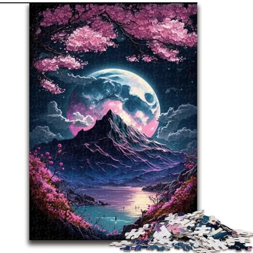 Puzzle für Erwachsene, 1000 Teile, Kirschblütenberg, 1000 Teile, Puzzle-Geschenke, spannende Aktivität für den Spieleabend mit der Familie (Größe 50x75cm) von WGLINGX