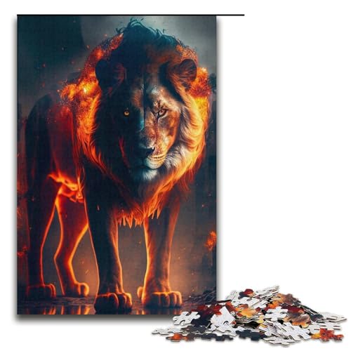 Puzzle für Erwachsene, 1000 Teile, König der Löwen, Heimdekoration, Puzzle, Spielzeug, (Größe 38 x 26 cm) von WGLINGX