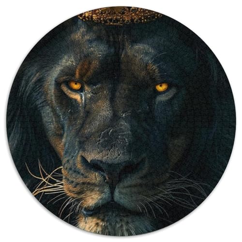 Puzzle für Erwachsene, 1000 Teile, König der Löwen, Puzzle für Familieninteraktion und lustiges Geschenk, lebendiges abstraktes Design (67,5 x 67,5 cm) von WGLINGX