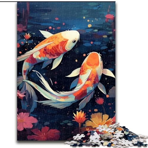 Puzzle für Erwachsene, 1000 Teile, Koi, 1000-teiliges Puzzle für Teenager, Lernspiele, Geschenke (Größe 26x38cm) von WGLINGX