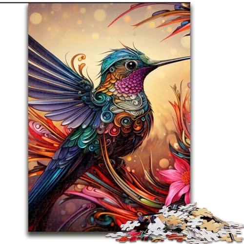 Puzzle für Erwachsene, 1000 Teile, Kolibri-Kunstpuzzle, 1000 Teile, Puzzle für Jugendliche, Lernspiele, Geschenke (Größe 26x38cm) von WGLINGX