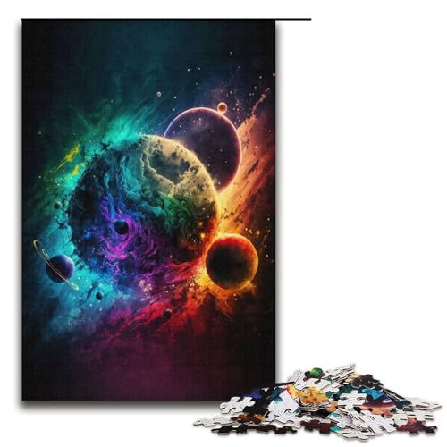 Puzzle für Erwachsene, 1000 Teile, Kollaps der Planeten, lustiges Puzzle für die ganze Familie, Stressabbau, Urlaub zu Hause, Zeit totschlagen (Größe 38 x 26 cm) von WGLINGX