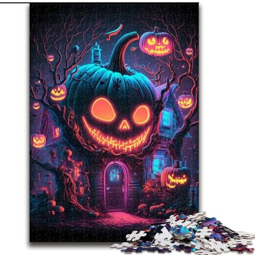 Puzzle für Erwachsene, 1000 Teile, Kürbishaus, Holzpuzzle, Geburtstage, Weihnachten, Halloween, Thanksgiving, Ostern, Größe 26x38cm Puzzle für Erwachsene, 1000 Teile, Kürbishaus, Holzpuzzle, Geburtstage, Weihnachten, Halloween, Thanksgiving, Ostern, Größe 26x38cm von WGLINGX