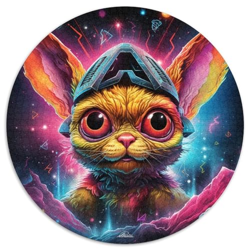 Puzzle für Erwachsene, 1000 Teile, Kunst, Tiermaus, runde Puzzles, entwickelt Hand-Auge-Koordinationsfähigkeiten, (67,5 x 67,5 cm) von WGLINGX