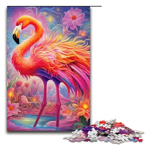 Puzzle für Erwachsene, 1000 Teile, Kunst, psychedelisches Flamingo-Puzzlespiel, gutes Geschenk für Teenager ab 14 Jahren, 29,53 x 19,69 Zoll Puzzle für Erwachsene, 1000 Teile, Kunst, psychedelisches Flamingo-Puzzlespiel, gutes Geschenk für Teenager ab 14 Jahren, 29,53 x 19,69 Zoll von WGLINGX