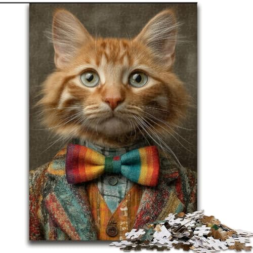 Puzzle für Erwachsene, 1000 Teile, Kunst-Katzen-Puzzle, 1000 Teile, Heimdekorationsgeschenk, Denkspiel (Größe 50x75cm) von WGLINGX