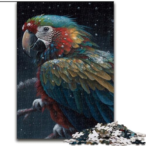 Puzzle für Erwachsene, 1000 Teile, Kunstpapagei, Unmögliches Puzzle für Erwachsene, Kinder ab 14 Jahren (Größe 26x38cm) von WGLINGX
