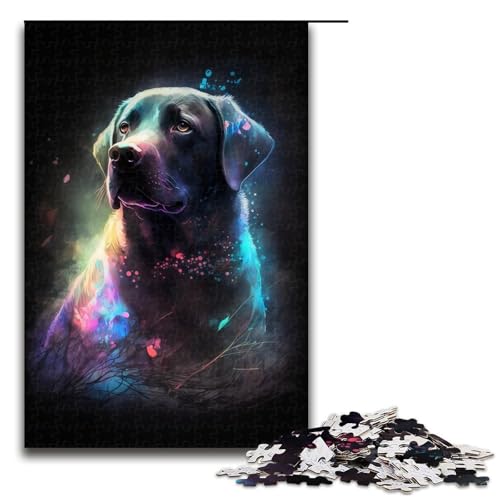 Puzzle für Erwachsene, 1000 Teile, Labrador Retriever-Hund, Puzzle für Teenager, Holzpuzzle, Heimkunst-Dekor (Größe 50 x 75 cm) von WGLINGX