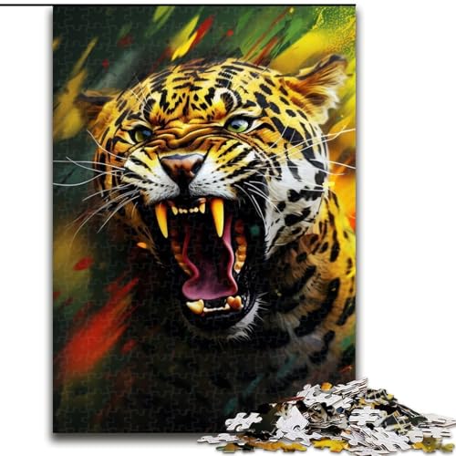 Puzzle für Erwachsene, 1000 Teile, Leopard, 1000-teiliges Puzzle für Teenager, Lernspiele, Geschenke (Größe 26x38cm) von WGLINGX